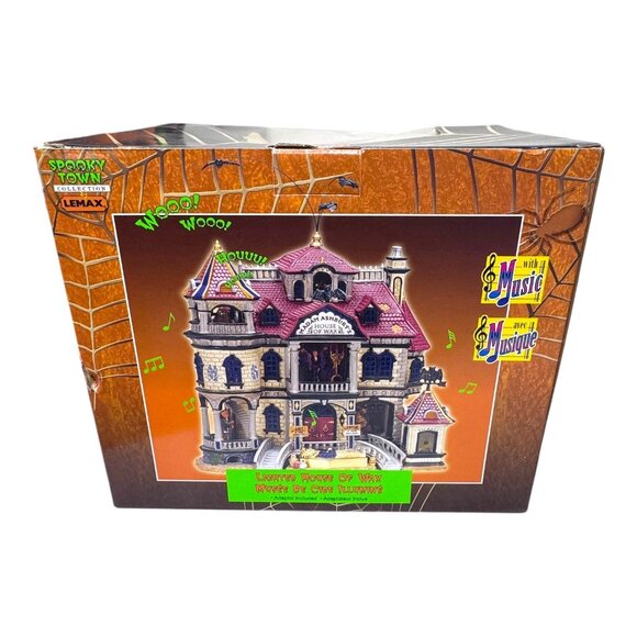 Lemax Spooky Town Lighted House of Wax Madam Ashburys Halloween Village BOX READ - Picture 10 of 15
